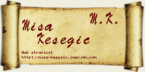 Miša Kesegić vizit kartica